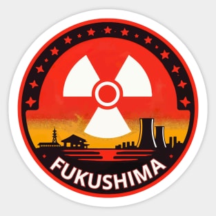 Retro Fukushima Nuclear Disaster Sticker